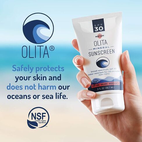 Olita Mineral Sunstick SPF 30 Sunscreen for Kids - Fragrance Free - .6 oz - Broad Spectrum, Chemical Free, All-Natural, Reef Safe, Organic, Zinc Sunblock, Water-Resistant in Saudi Arabia