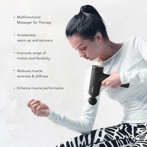ENTESI Massage Gun Deep Tissue, Massage Gun Percussive Muscle Massager for Workout Home Office, Cost-Effective Quiet Handheld Recovery Tool for Pain Relief Daily Therapy, 3 Black in Saudi Arabia
