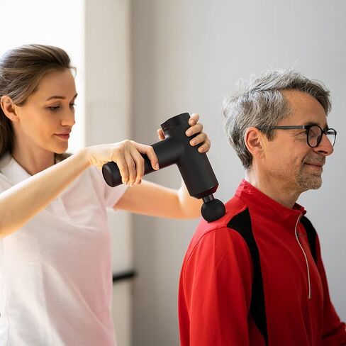 ENTESI Massage Gun Deep Tissue, Massage Gun Percussive Muscle Massager for Workout Home Office, Cost-Effective Quiet Handheld Recovery Tool for Pain Relief Daily Therapy, 3 Black in Saudi Arabia