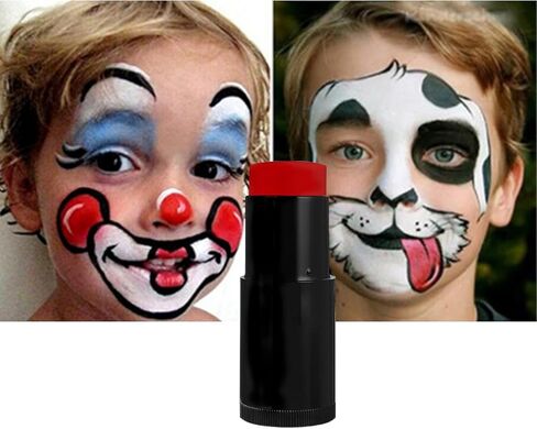 2Pcs Red Green Face Body Paint Stick,Cream Blendable Sticks,for Halloween Cosplay or Sports,Waterproof Sweatproof Hypoallergenic (Red + Dark Green) in Saudi Arabia