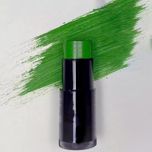 2Pcs Red Green Face Body Paint Stick,Cream Blendable Sticks,for Halloween Cosplay or Sports,Waterproof Sweatproof Hypoallergenic (Red + Dark Green) in Saudi Arabia