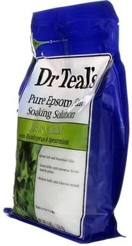 محلول نقع من شركة دكتور تيلز، ملح إبسوم الاسترخاء، نعناع الأوكالبتوس 1.37 لتر (عبوة من 4 قطع) in Kuwait