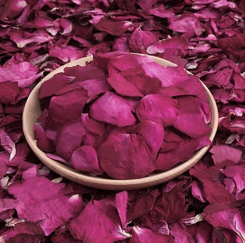 الورد الطبيعي المجفف، 150 جرام بتلات الزهور الحقيقية الجافة بتلات الورد الأحمر للقدم وحمام الجسم والمنتجعات الصحية وحفلات الزفاف ورائحة المنزل وإكسسوارات الحرف اليدوية in Kuwait