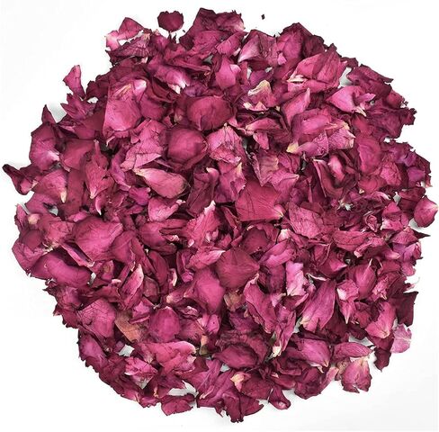 الورد الطبيعي المجفف، 150 جرام بتلات الزهور الحقيقية الجافة بتلات الورد الأحمر للقدم وحمام الجسم والمنتجعات الصحية وحفلات الزفاف ورائحة المنزل وإكسسوارات الحرف اليدوية in Kuwait