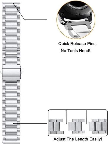 ViCRiOR Watch Bands Compatible with 18mm Garmin Venu 3S/Venu 4 41mm/ Vivoactive 4S /Venu 2s / Vivomove 3S, Solid Stainless Steel Watchband+ Mesh Strap Bracelet for Garmin Forerunner 255s/265S in Kuwait
