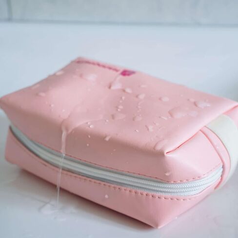 HAODOPSTY Large Toiletry Bag for Women Bundle with Small Makeup Bag,Clear Travel Bag for Toiletries, Pink, Pack of 2 in Saudi Arabia