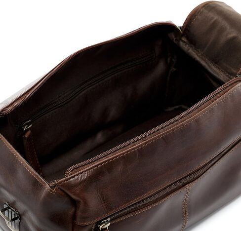 حقيبة أدوات الزينة SID & Vain BRISTOL XL I حقيبة غسيل جلدية فاخرة للرجال والنساء I Travel بين عشية وضحاها حقيبة حلاقة الصالة الرياضية باللون البني in Kuwait