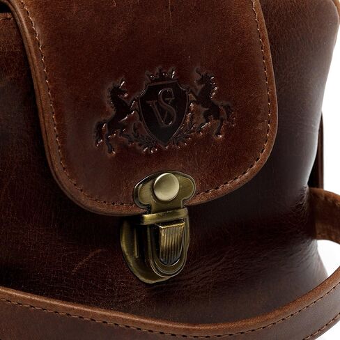 حقيبة أدوات الزينة SID & Vain BRISTOL XL I حقيبة غسيل جلدية فاخرة للرجال والنساء I Travel بين عشية وضحاها حقيبة حلاقة الصالة الرياضية باللون البني in Kuwait