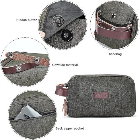 Toiletry Bag for Men Women Large Travel Cosmetic Makeup Organizer Water-resistant Shaving Dopp Kit Bag for Bathroom Toiletries Accessories in Saudi Arabia