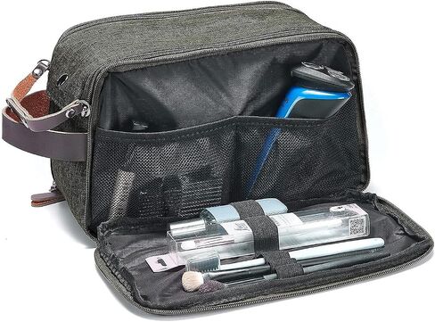 Toiletry Bag for Men Women Large Travel Cosmetic Makeup Organizer Water-resistant Shaving Dopp Kit Bag for Bathroom Toiletries Accessories in Saudi Arabia