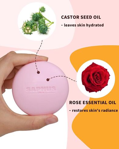 SAPHUS Face Wash Bar Facial Cleansing Bars Balancing Face Soap Cleanser Hydrating for Dull Dry Normal Skin, Amino Acid Facial Cleanser, Soap Free, Sulfate Free, Zero Waste in Saudi Arabia