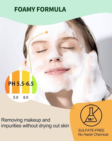SAPHUS Face Wash Bar Facial Cleansing Bars Balancing Face Soap Cleanser Hydrating for Dull Dry Normal Skin, Amino Acid Facial Cleanser, Soap Free, Sulfate Free, Zero Waste in Saudi Arabia