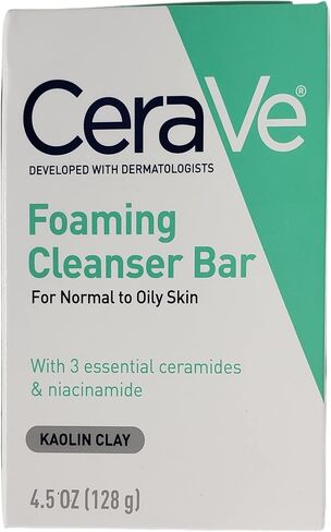 CeraVe Foaming Cleanser Bar for Normal to Oily Skin - Bundle of 6 Cleanser Bars - Fragrance Free - 4.5 oz Cleansing Bars in Saudi Arabia