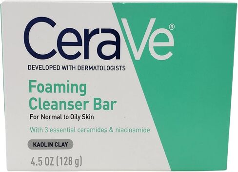 CeraVe Foaming Cleanser Bar for Normal to Oily Skin - Bundle of 6 Cleanser Bars - Fragrance Free - 4.5 oz Cleansing Bars in Saudi Arabia
