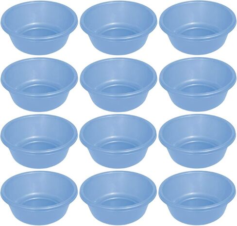 حوض أطباق مستدير من YBM Home لغسل الأطباق، تصميم حوض أطباق بلاستيكي محمول للتخييم ومتعدد الأغراض لتنظيف الوجه، أزرق فاتح in Kuwait