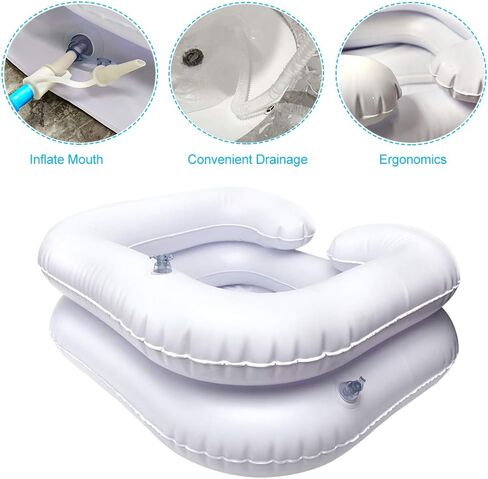 Inflatable Hair Washing Basin, Portable Bedside Shower,Inflatable Shampoo Basin for Bedside, Wash Hair in Bed, for Injured, Elderly, Bed-Bound,Handicapped, Easily Clean Hair in Saudi Arabia