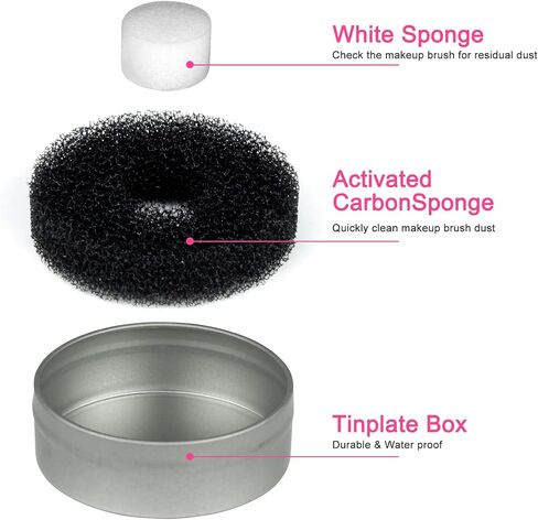 Brendacosmetic 2 Pack Color Removal Cleaner Sponge - Double Dry Makeup Brush Switch to Next Quickly Shadow Clean Without Water or Soap in Saudi Arabia