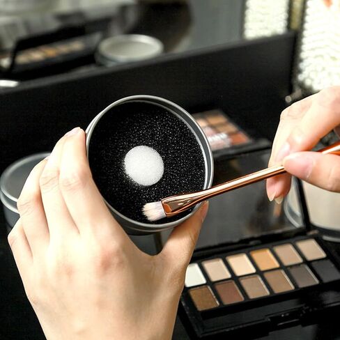 Brendacosmetic 2 Pack Color Removal Cleaner Sponge - Double Dry Makeup Brush Switch to Next Quickly Shadow Clean Without Water or Soap in Saudi Arabia