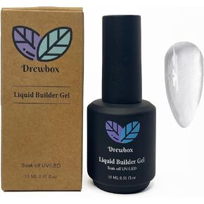 Builder Gel for Nails, Soak Off LED/UV Nail Extension Gel, Clear Confidence, 15 ml