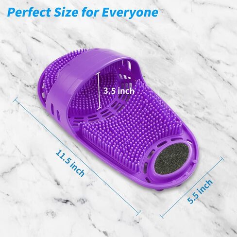 Silicone Shower Foot Scrubber Personal Foot Massage and Cleaning with Soft Silicone Bristles and Non-Slip Suction Cups, Foot Scrubbers for Use in Shower Men and Women (1PCS Purple) in Saudi Arabia