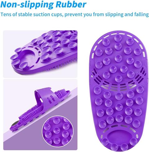 Silicone Shower Foot Scrubber Personal Foot Massage and Cleaning with Soft Silicone Bristles and Non-Slip Suction Cups, Foot Scrubbers for Use in Shower Men and Women (1PCS Purple) in Saudi Arabia