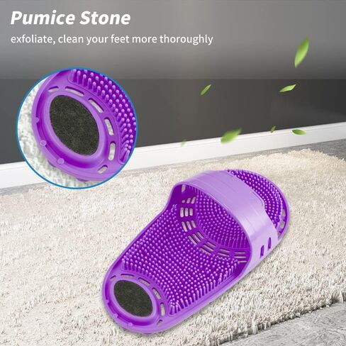 Silicone Shower Foot Scrubber Personal Foot Massage and Cleaning with Soft Silicone Bristles and Non-Slip Suction Cups, Foot Scrubbers for Use in Shower Men and Women (1PCS Purple) in Saudi Arabia