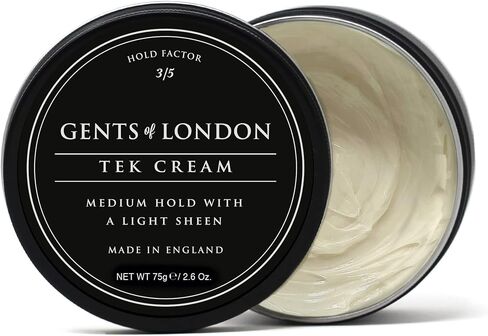 GENTS OF LONDON Tek Cream, Hairstyling Cream For Men - Medium Hold Light Sheen 2.6 Oz. Men's Hair Wax, Authentic Styling Wax, Clay, Paste, Putty and Mens Grooming Products | Hair Cream For Men in Saudi Arabia