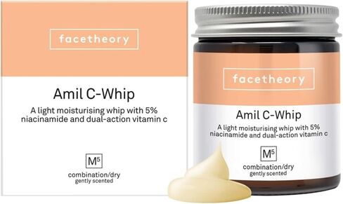 facetheory Amil-C Whip M5 - Whipped Face Moisturizer, With 5% Niacinamide and Vitamin C, Skin Brightening, Vegan and Cruelty-Free, Made in the UK | Scented | 50 ml in Saudi Arabia