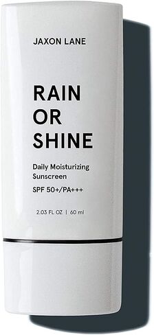 RAIN OR SHINE Anti Aging Face Sunscreen SPF 50 for Clear Skin w/Green Tea, Hyaluronic Acid, Vitamin C, Vitamin E Oil, Ginseng Extract, Licorice Root – SPF Moisturizer for Face w/Fragrance 2.03 Oz in Kuwait