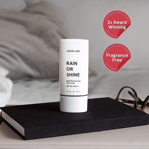 واقي شمسي للوجه مضاد للشيخوخة من رين أو شاين بعامل حماية من الشمس 50 للبشرة الصافية مع الشاي الأخضر وحمض الهيالورونيك وفيتامين ج وزيت فيتامين هـ ومستخلص الجينسنغ وجذور عرق السوس - مرطب بعامل حماية من الشمس للوجه، خالٍ من العطور، 2.03 أونصة in Kuwait