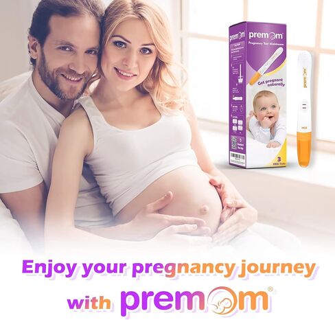 اختبار الحمل Premom منتصف الطريق: أعواد الكشف المبكر عن HCG - مجموعة من 3 أدوات اختبار الحمل in Kuwait