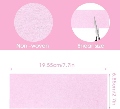 Molain 100 Pieces Pink Wax Strips Hair Removal Non Woven Waxing Strips Facial and Body Hair Removal Waxing Strips Epilating Wax Strip Paper in Kuwait