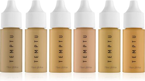 TEMPTU SilkSphere Airbrush Foundation: Long-Lasting Liquid Makeup, Medium to Full Coverage, 4-In-1 Formula Foundation, Primer, Concealer & Correcto, Luminous, Dewy Finish, Available in 18 Shades in Kuwait