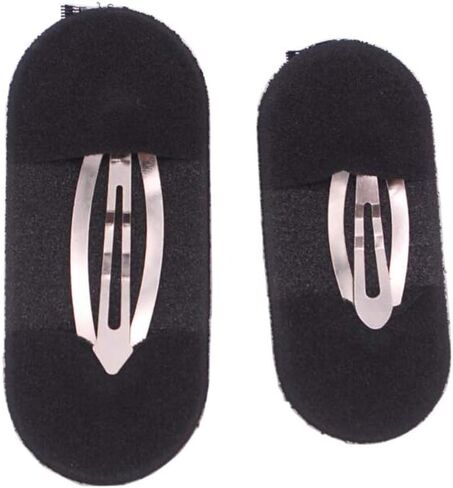 2PCS(1 Small + 1 Large) Black Sponge Foam Hair Volume Bump up Insert Clip Hair Base Styling Accessories Back Do Beehive Hair Styler Hair Increasing Tools for Lady Women Girls in Saudi Arabia