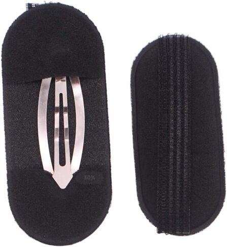 2PCS(1 Small + 1 Large) Black Sponge Foam Hair Volume Bump up Insert Clip Hair Base Styling Accessories Back Do Beehive Hair Styler Hair Increasing Tools for Lady Women Girls in Saudi Arabia