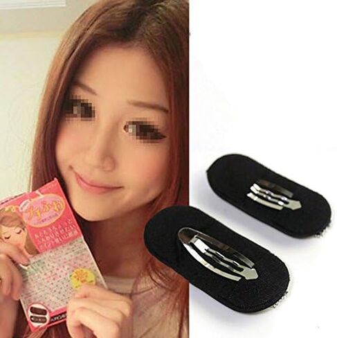 2PCS(1 Small + 1 Large) Black Sponge Foam Hair Volume Bump up Insert Clip Hair Base Styling Accessories Back Do Beehive Hair Styler Hair Increasing Tools for Lady Women Girls in Saudi Arabia