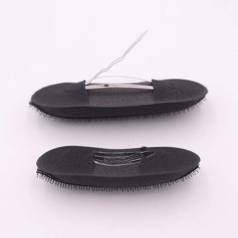 2PCS(1 Small + 1 Large) Black Sponge Foam Hair Volume Bump up Insert Clip Hair Base Styling Accessories Back Do Beehive Hair Styler Hair Increasing Tools for Lady Women Girls in Saudi Arabia