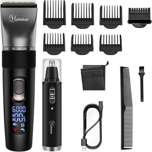 هاتيكير ماكينة حلاقة لاسلكية لتشذيب شعر اللحية للرجال والنساء والاطفال ماكينة حلاقة وتشذيب شعر الانف مقاومة للماء بدرجة IPX7 in Kuwait