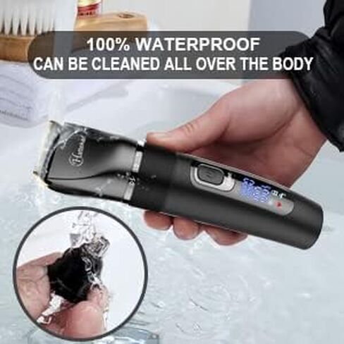 هاتيكير ماكينة حلاقة لاسلكية لتشذيب شعر اللحية للرجال والنساء والاطفال ماكينة حلاقة وتشذيب شعر الانف مقاومة للماء بدرجة IPX7 in Kuwait