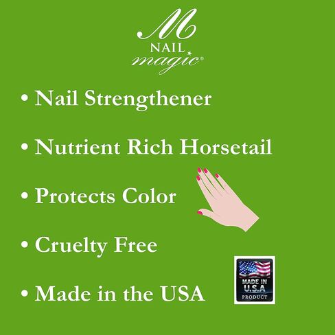 Nail Magic Strong Botanical Nail Strengthener,Conditioner w/horsetail, rich in silica, nutrients, vegan, cruelty free, helps splitting, cracking and breaking nails. Nail health & growth (0.5 Fl Oz) in Saudi Arabia