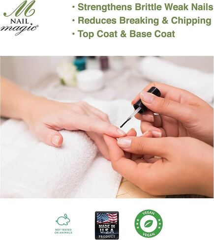 Nail Magic Strong Botanical Nail Strengthener,Conditioner w/horsetail, rich in silica, nutrients, vegan, cruelty free, helps splitting, cracking and breaking nails. Nail health & growth (0.5 Fl Oz) in Saudi Arabia