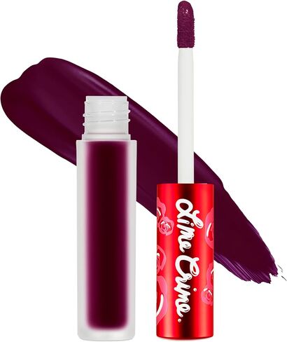 أحمر شفاه سائل غير لامع من لايم كرايم فيلفتينز، سانت (أحمر التوت البري) - ظلال جريئة وطويلة الأمد وبطانة للشفاه - لون ممتاز وراحة عالية للارتداء طوال اليوم - خالي من التلك والبارابين in Kuwait