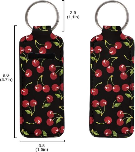 Coldinair Novelty Print Chapstick Keychain Holder Lipstick Holder Clip-on Lipstick Balm Holder Keychains for Women Girls in Kuwait