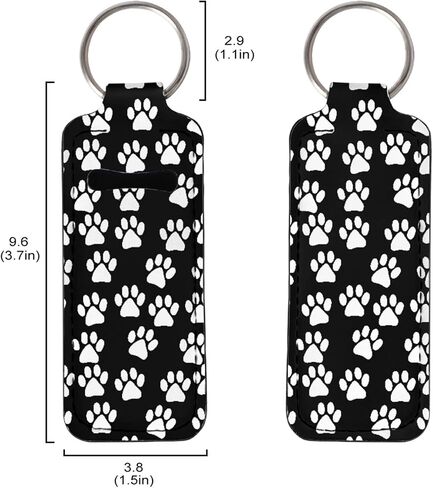 Coldinair Novelty Print Chapstick Keychain Holder Lipstick Holder Clip-on Lipstick Balm Holder Keychains for Women Girls in Kuwait