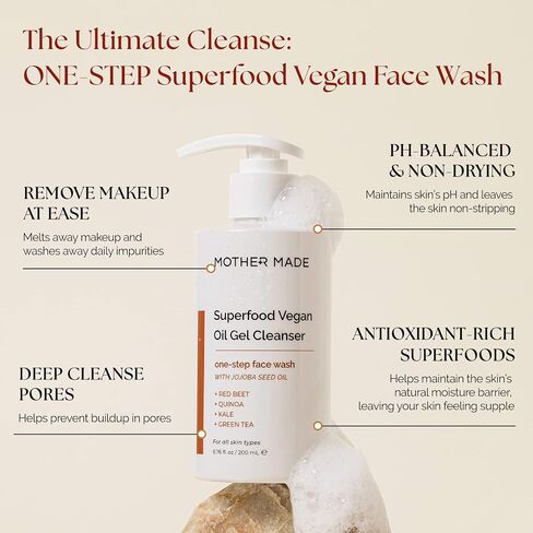 Superfood Hydrating & Anti-aging Gentle Gel Face Wash with Green Tea, Jojoba Oil, Hyaluronic Acid, Vitamin E, Set of 2 in Saudi Arabia