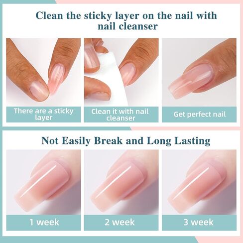 موروفان مجموعة جل اظافر 5 في 1 - جيدة للمبتدئين، جل اظافر شفاف وزهري للاظافر، جل صلب بالاشعة فوق البنفسجية لمجموعة وصلات الاظافر، جل اظافر بلونين في زجاجة تقوية الاظافر in Kuwait