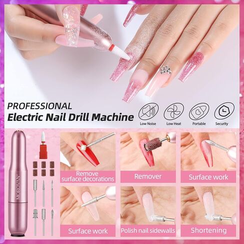 موروفان مجموعة طلاء اظافر جل بولي مع مثقاب مع كل شيء يمكنك صنعه بنفسك لتزيين الاظافر في المنزل من 22 لون in Kuwait