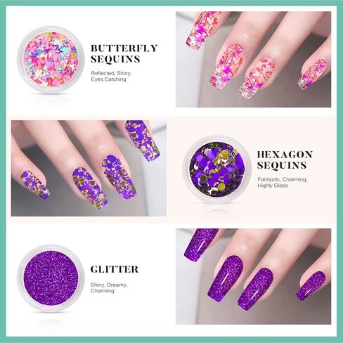 طقم أظافر بولي جل من موروفان مع مصباح أظافر LED بقدرة 48 وات، ومجفف أظافر لامع وإعدادات برايمر بولي جل للأظافر، جل تمديد للأظافر، مستلزمات فن الأظافر، مجموعات جل بولي مع كل شيء in Kuwait