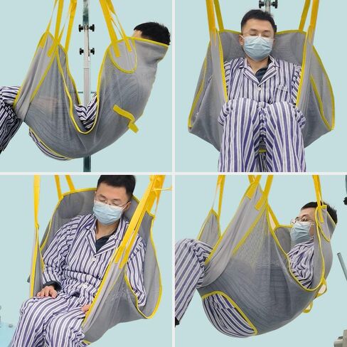 BUYHAO حبال رفع المريض، كامل الجسم مع حبال رفع كومود، حبال نقل عالمية للمرضى حمام الاستحمام، المرحاض، شبكة مع مقابض، متوسط in Kuwait