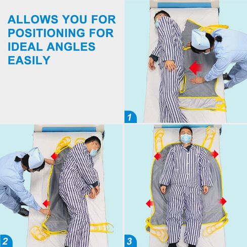 BUYHAO حبال رفع المريض، كامل الجسم مع حبال رفع كومود، حبال نقل عالمية للمرضى حمام الاستحمام، المرحاض، شبكة مع مقابض، متوسط in Kuwait